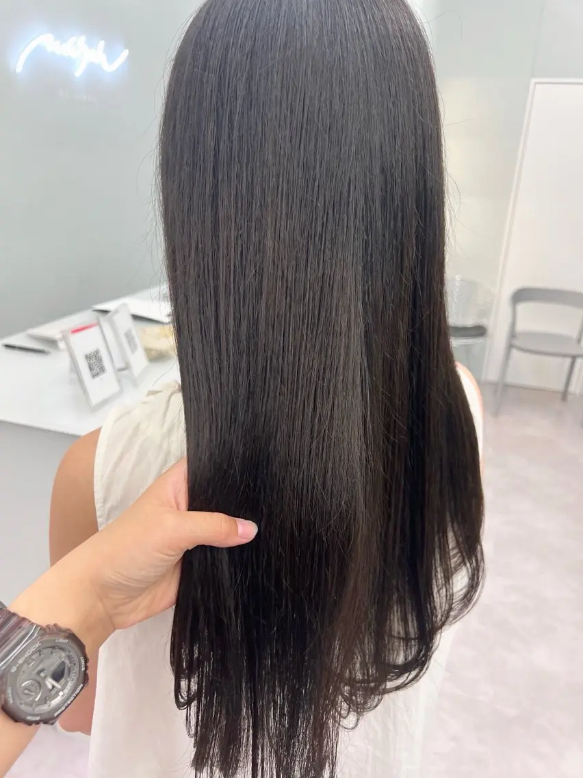 ロング カラー カット ヘアカラー トリートメント 名駅🦢大人艶カラー 🪽カミヤアカネのヘアスタイル