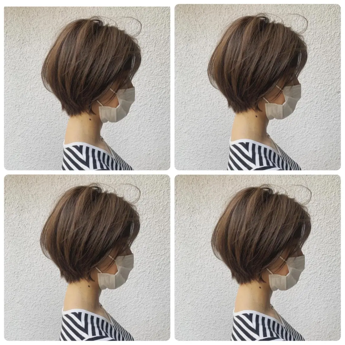 ショート カラー カット ヘアカラー トリートメント 京都大人女性ショート 徒歩1分/秋山のヘアスタイル