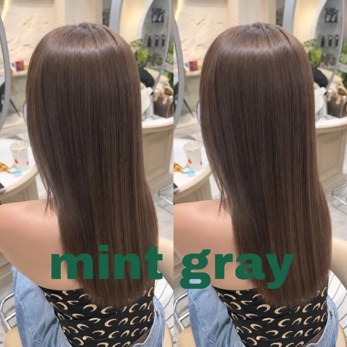 セミロング カラー カット ヘアカラー トリートメント ブリーチなしWカラー Honokaのヘアスタイル