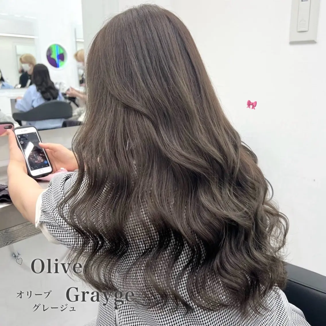 ロング カラー カット ヘアカラー トリートメント ヘッドスパ 韓国風艶髪🎀 暖色カラー🤍のヘアスタイル