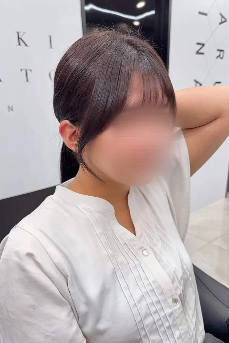 🩵前髪・顔周りカット+前髪・顔周り縮毛矯正🌧️の写真