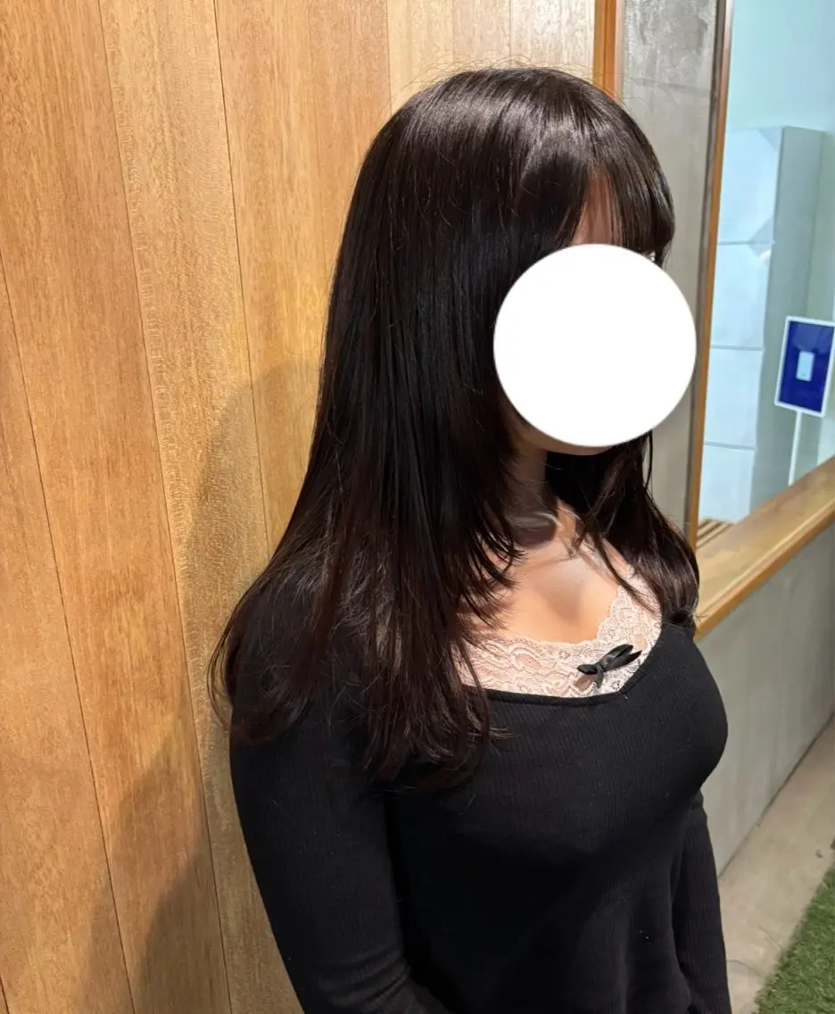 ロング 顔周りカット レイヤーカット 村田 杏のヘアスタイル