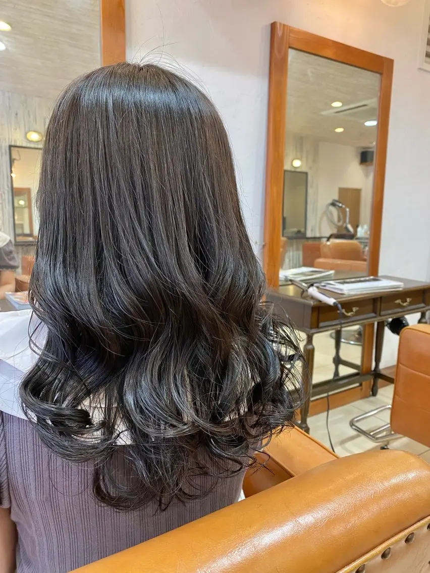 セミロング カット ヘアカラー トリートメント くびれショート・ボブ カットorパーマ特化のヘアスタイル
