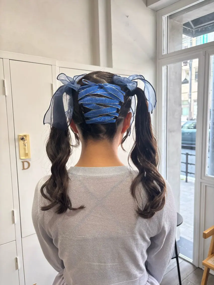 セミロング ヘアアレンジ ヘアセット 🧸似合わせデザイン ほそいけいこ🧸のヘアスタイル
