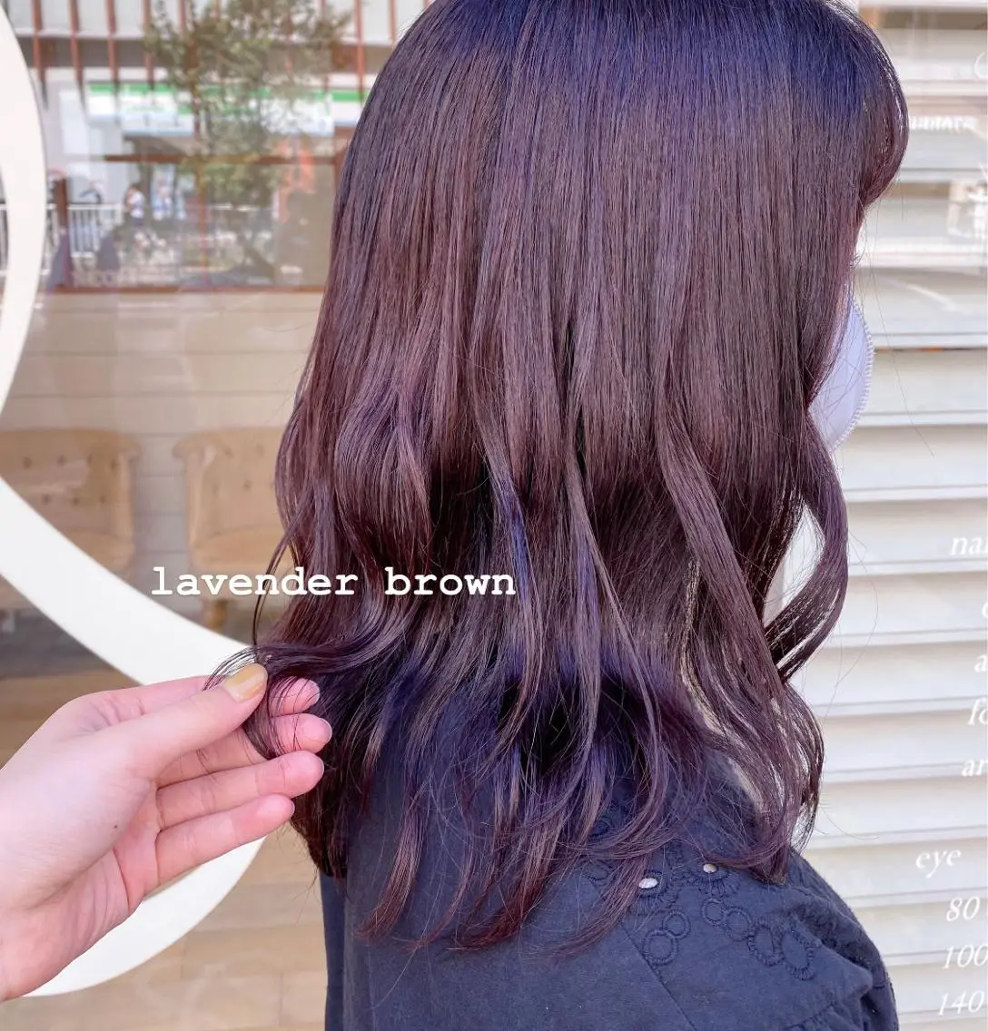 ミディアム カラー ブラウンカラー ラベンダーカラー ラベンダーブラウン ツカハラ リリカ 👒柔らかカラー👒のヘアスタイル