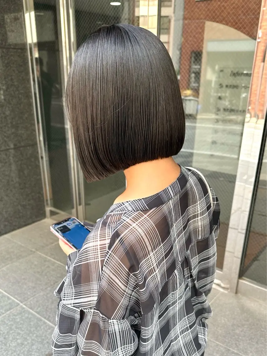 ショート カット 縮毛矯正 トリートメント 髪質改善 縮毛矯正/ レイヤー/銀座/本木のヘアスタイル