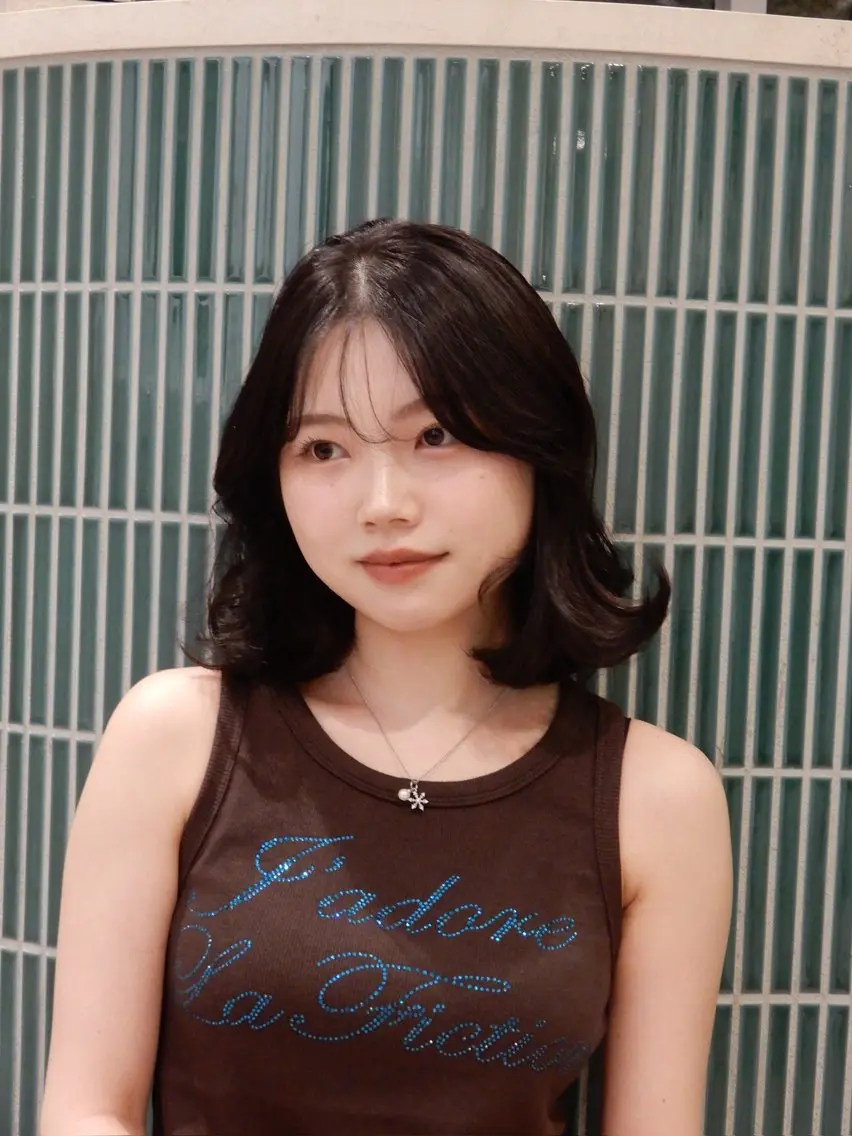 ミディアム カラー ボブ ヘアカラー トリートメント たかはし ゆうなのヘアスタイル