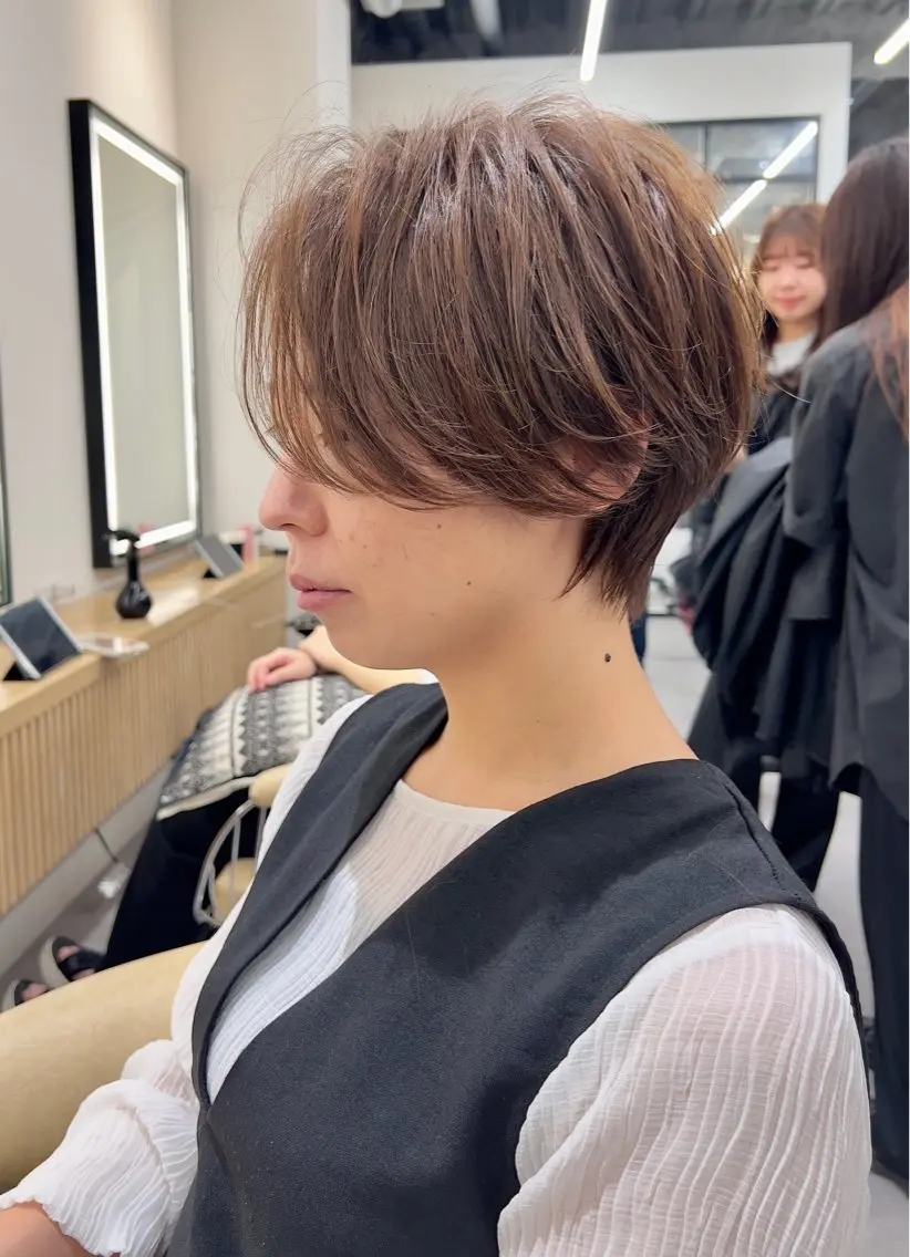 ショート ハンサムショート ショートヘア 【似合わせ・レイヤー ・パーマ】海気のヘアスタイル