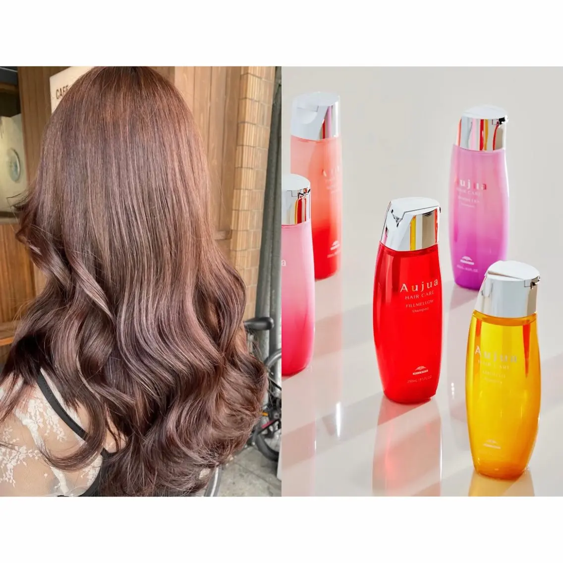 ロング カラー トリートメント 今枝莉菜 上品なツヤカラーのヘアスタイル