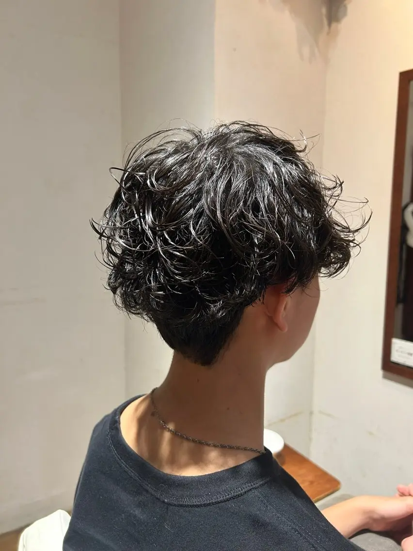 ショート パーマ メンズカット /ボブ/ショートボブのヘアスタイル