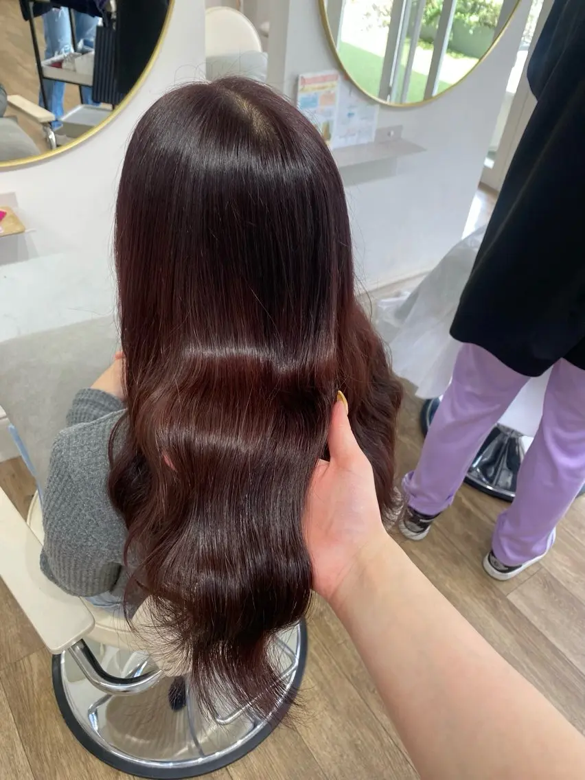 ロング カラー ブリーチ ヘアカラー トリートメント mio♡ベージュ特化 🎀透明感カラーのヘアスタイル