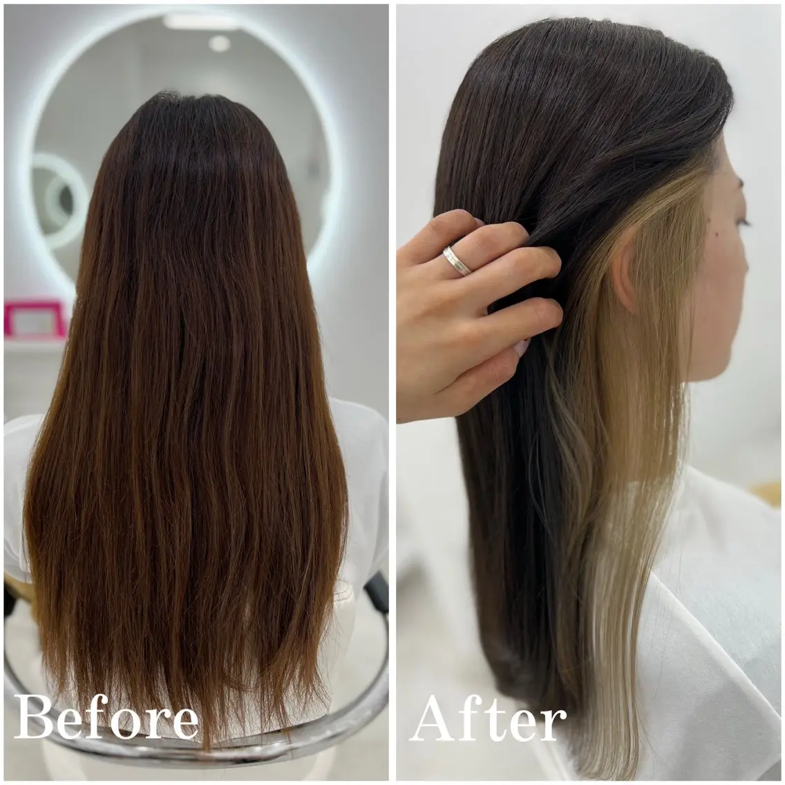 ロング カラー カット ヘアカラー トリートメント ✄aini天王寺 ✄ゆ乃のヘアスタイル