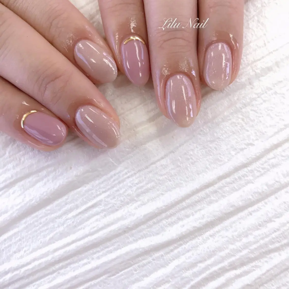 ネイル オフィスネイル シンプルネイル モチの良さ◉ フィルインネイル♡のネイルデザイン