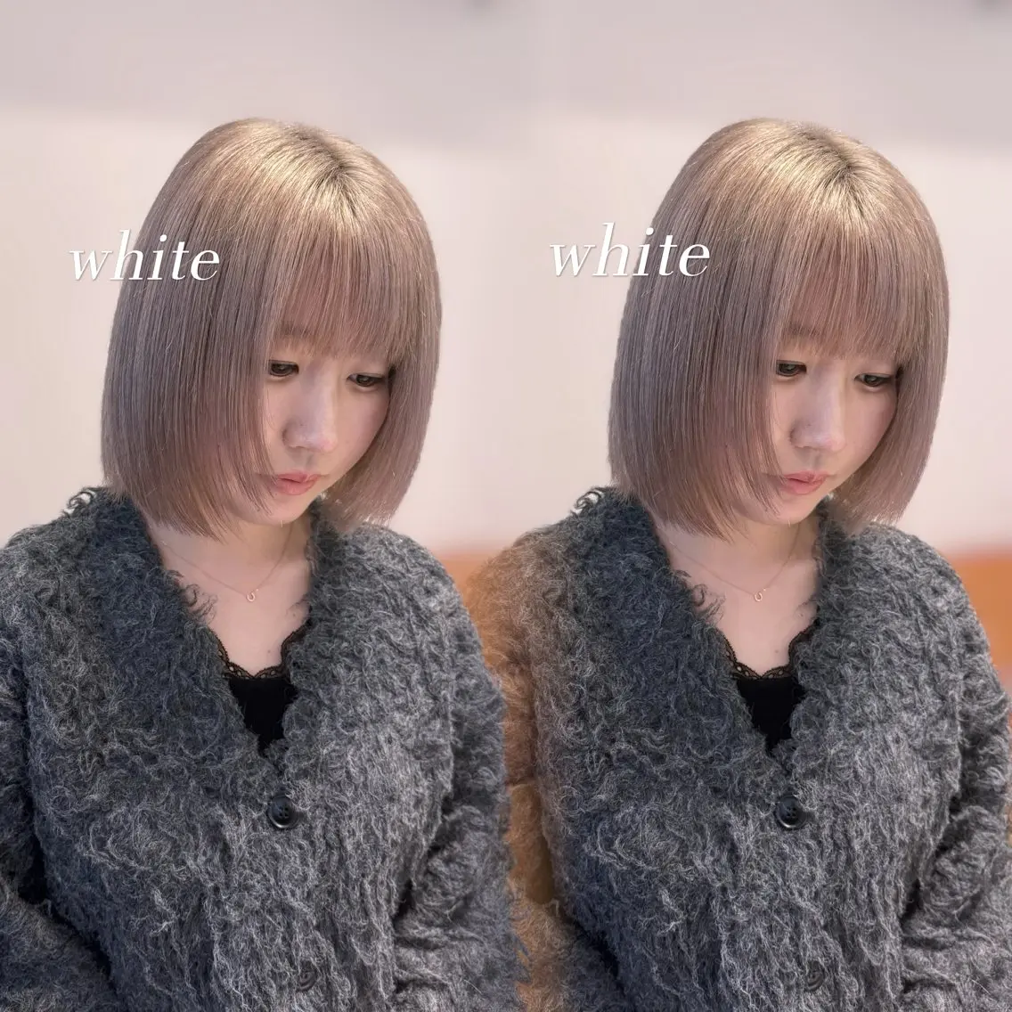 ショート カラー ブリーチ ヘアカラー MEGU/layer cut/透明感カラーのヘアスタイル
