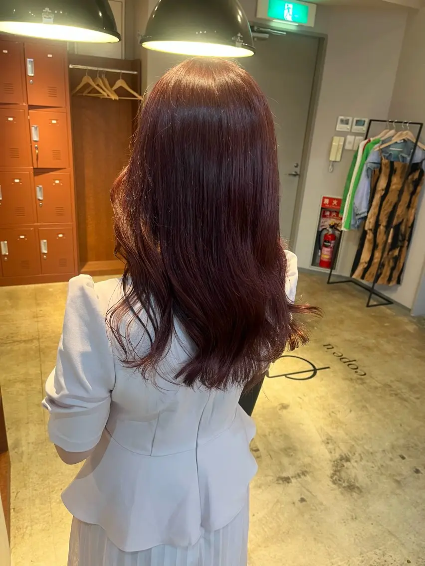 ミディアム カラー ブラウンカラー ピンクカラー ピンクブラウン カット ヘアカラー トリートメント 🩷ハイトーン透明感 レイヤー🩷ユリカのヘアスタイル