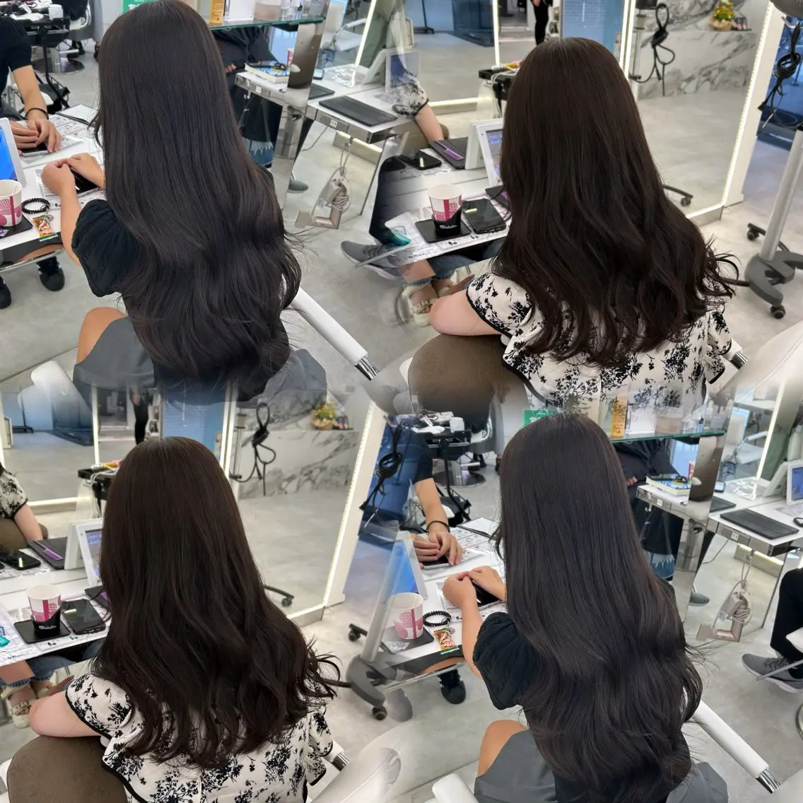 ロング カラー 透明感カラー ヘアカラー トリートメント 透明感ハイトーン特化 /ケアブリーチ/莉駒のヘアスタイル