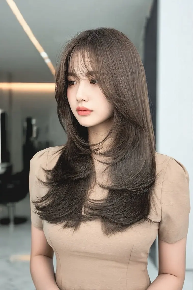 ロング カラー ヘアカラー 韓国×艶ハイトーンが かわいい✨️リオ🍒のヘアスタイル