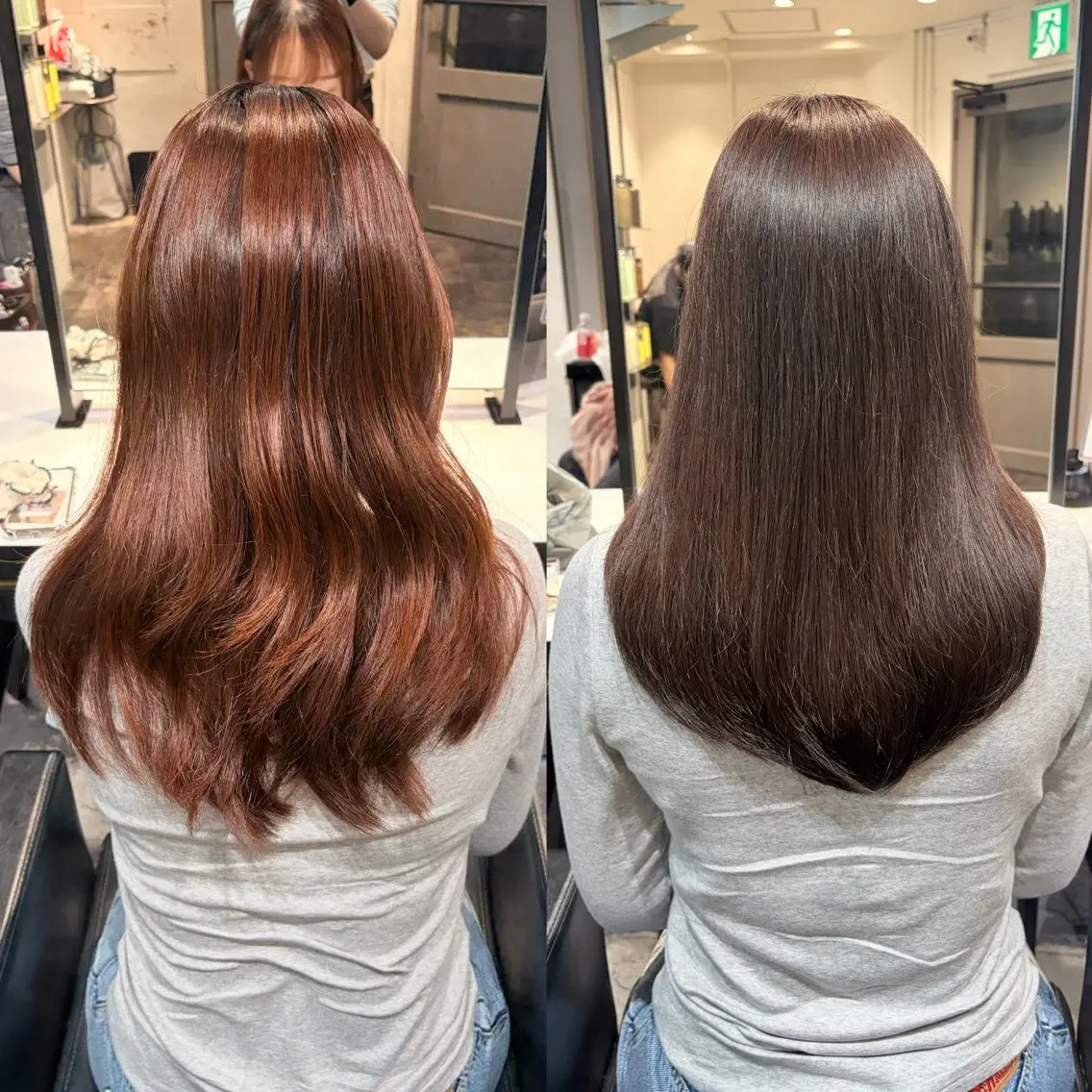 セミロング カラー ブラウンカラー オレンジ トリートメント ショート・パーマ みお🎀のヘアスタイル