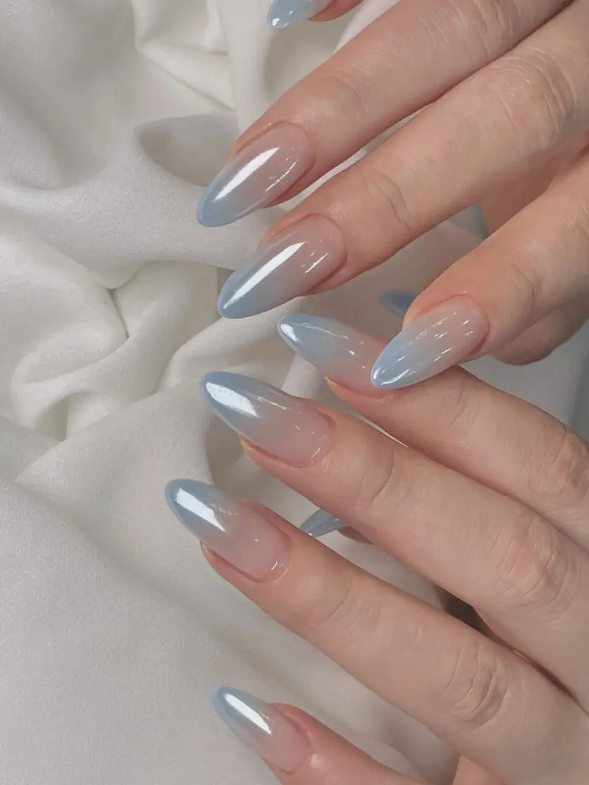 ネイル チークネイル 長さ出し フラッシュネイル ジェルネイル キラキラネイル kana nailのネイルデザイン