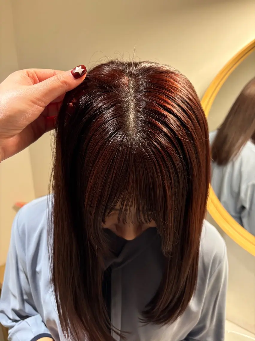 セミロング カラー ブリーチ ブリーチなしカラー FILMS 銀座店 Mikotoのヘアスタイル