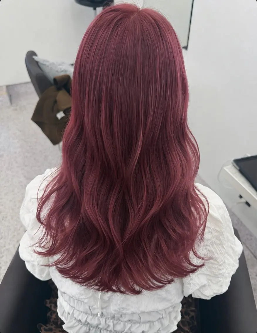 ロング カラー パーマ ヘアアレンジ メンズ カット ヘアカラー トリートメント 透明感カラー／ 新潟万代/池野里衣のヘアスタイル