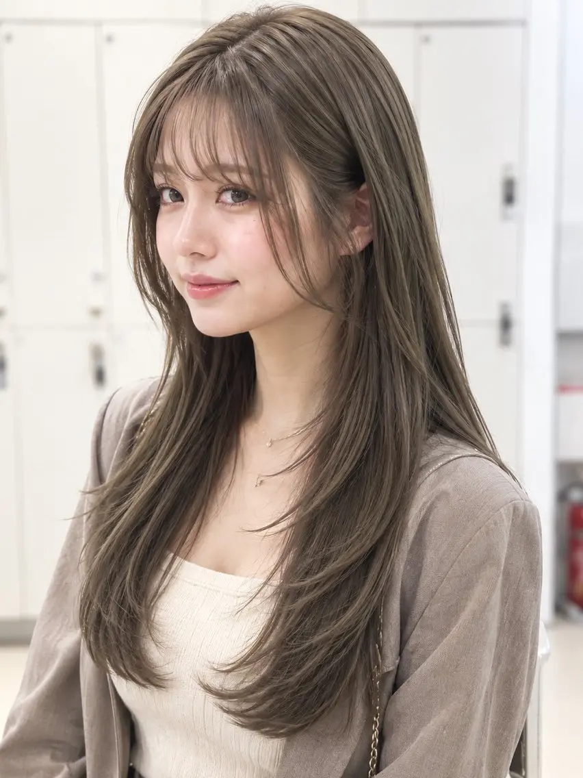 セミロング カラー カット ヘアカラー トリートメント 金子 直樹のヘアスタイル