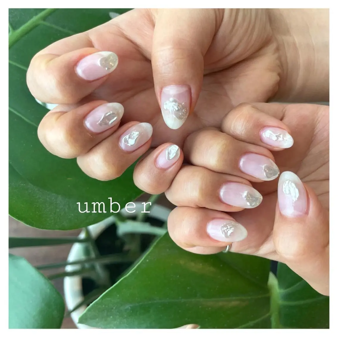 ネイル クリアネイル フラッシュネイル フットネイル フレンチネイル マグネットネイル ハンドネイル umber 三茶1分のネイルデザイン