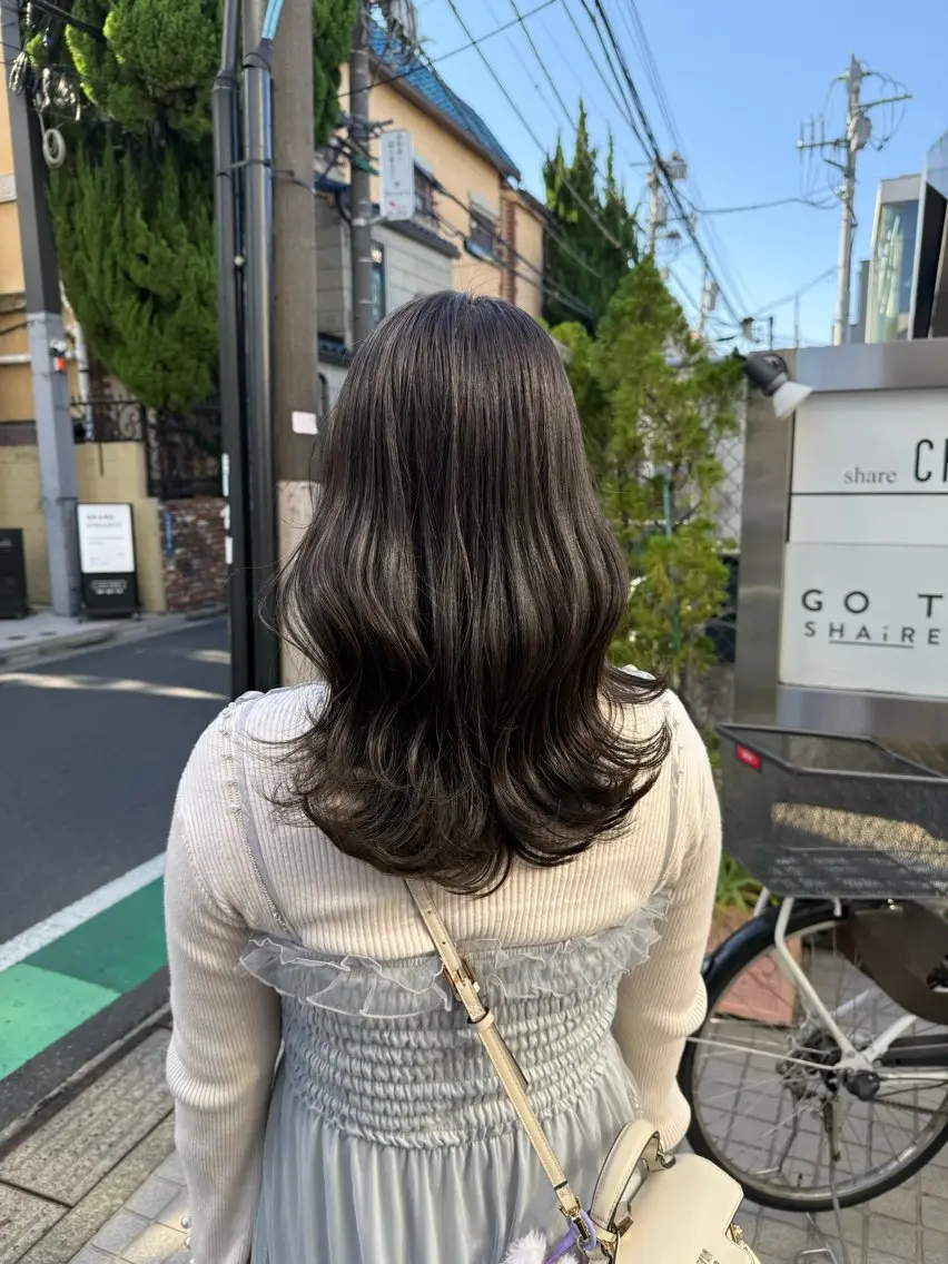 ロング カラー カット ヘアカラー トリートメント 似合わせヘア🫶🏻 つきいてるみのヘアスタイル