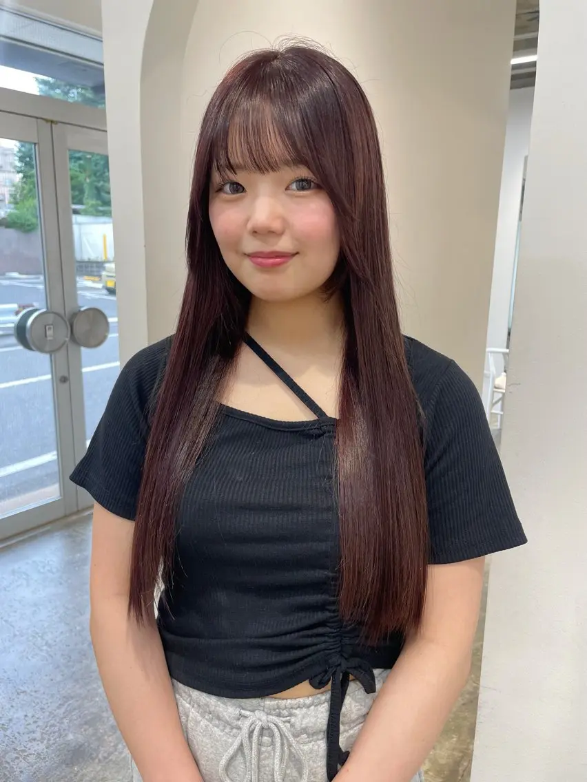 ロング カラー ヘアカラー トリートメント 𝘚𝘶𝘻𝘶 𓂃𓈒𓏸のヘアスタイル