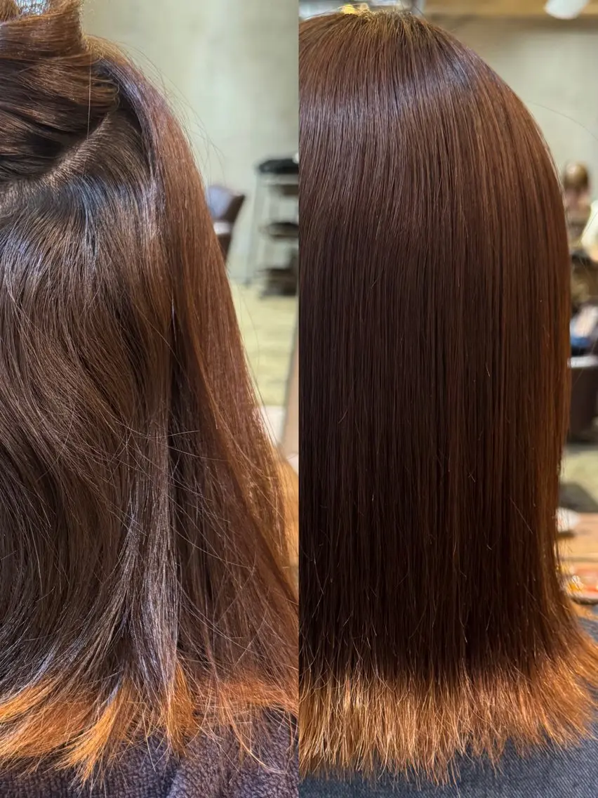 ミディアム 縮毛矯正 ツヤ髪🫧似合わせ ✨あんどうゆうかのヘアスタイル