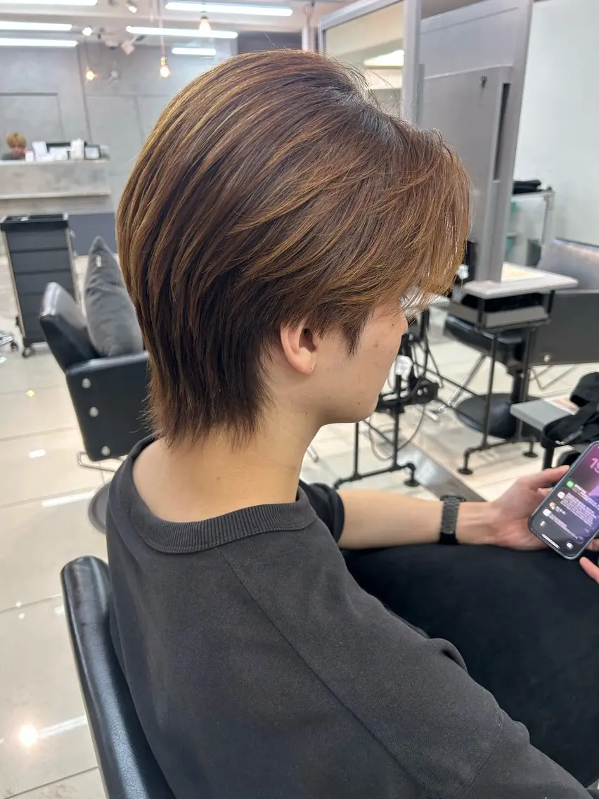 ショート パーマ メンズ カット 縮毛矯正 トリートメント ナチュラル×色気パ ーマ 渋谷/マナミのヘアスタイル