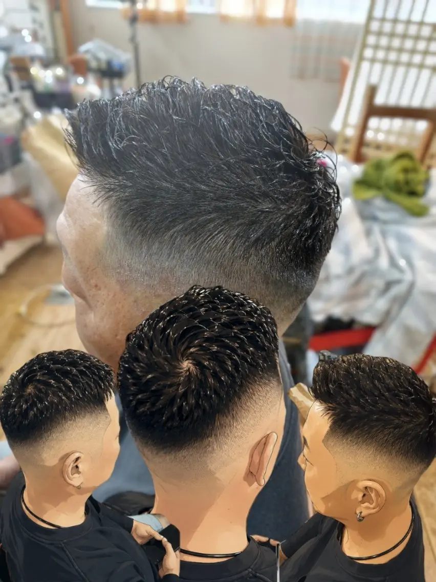 メンズ カット パーマ タカハシ ユウヤのヘアスタイル
