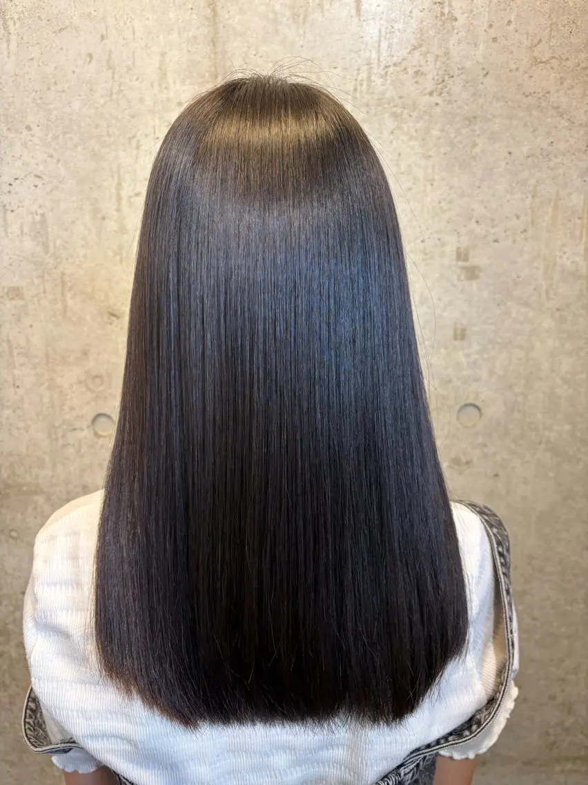 ロング 縮毛矯正 髪質改善/ストレート 坂田のヘアスタイル