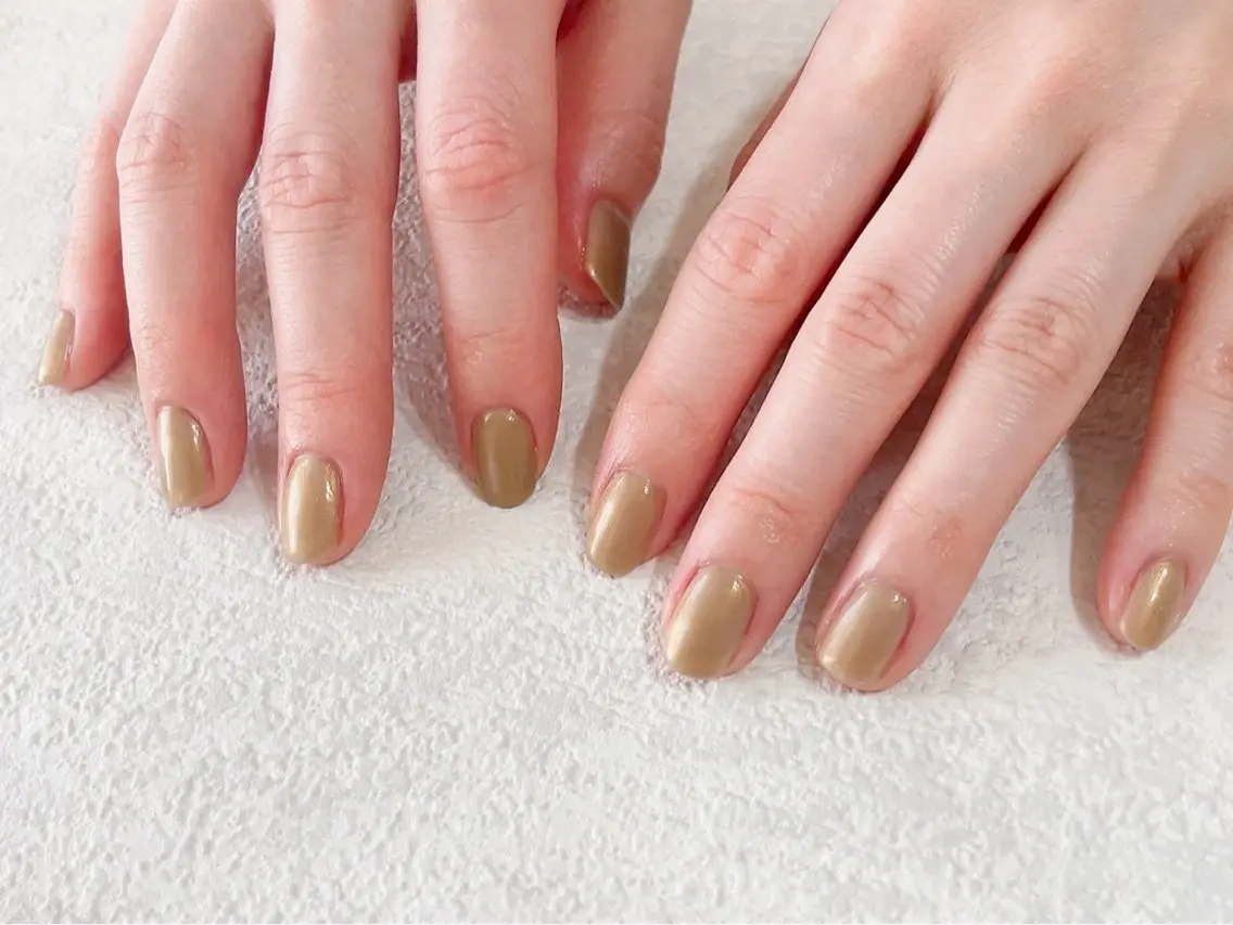 ネイル ジェルネイル メンズネイル ワンカラーネイル パラジェル ワンホンネイル kiki nail たまプラーザのネイルデザイン