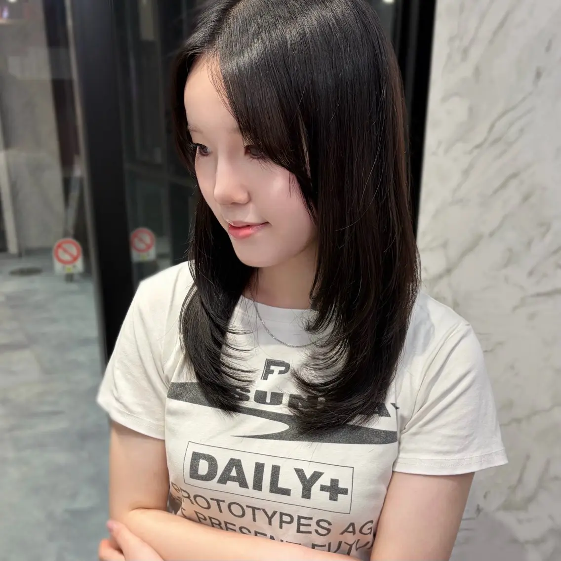 セミロング 浦和韓国モデル 募集中🪽Rinのヘアスタイル