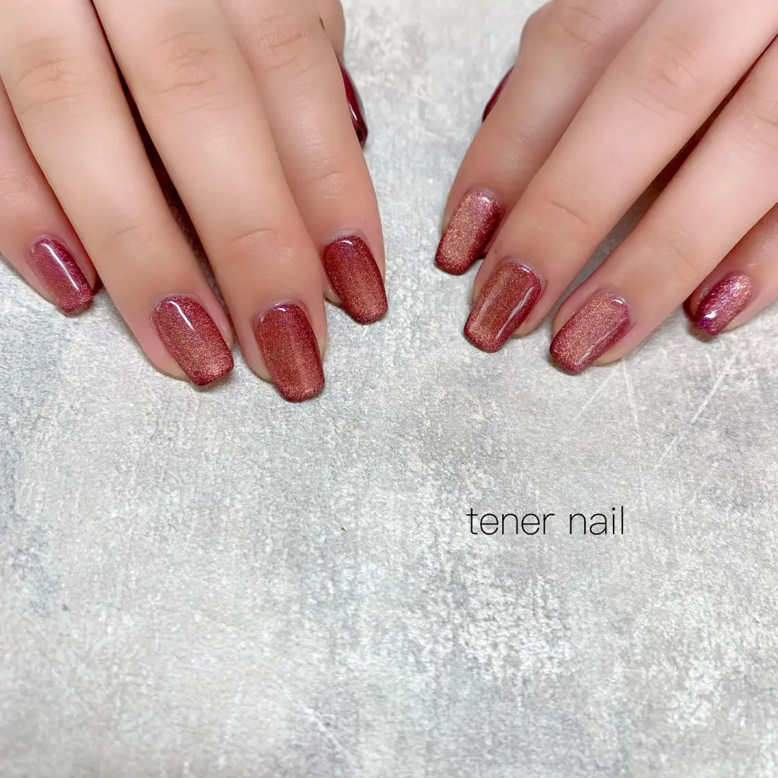 ネイル マグネットネイル マグネットワンカラー ワンカラーネイル ハンドネイル テネルネイル tener nailのネイルデザイン