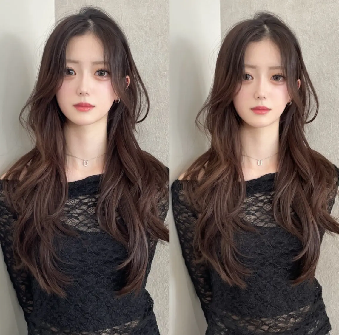 ロング カット ヘアカラー トリートメント ヘッドスパ ヘアセット ハッシュカット🖤✨ 顔周り/韓国ヘアのヘアスタイル