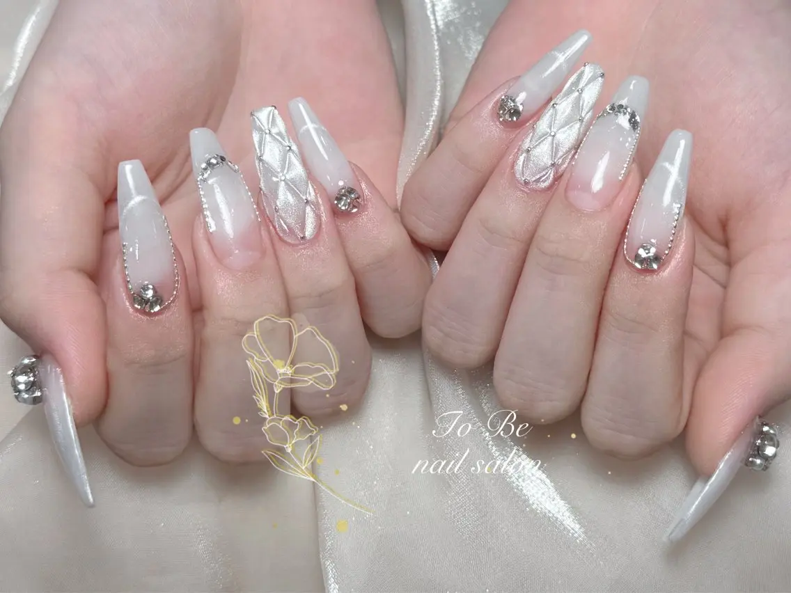 ロング ハンドネイル Nail Salon To Be珈月のネイルデザイン