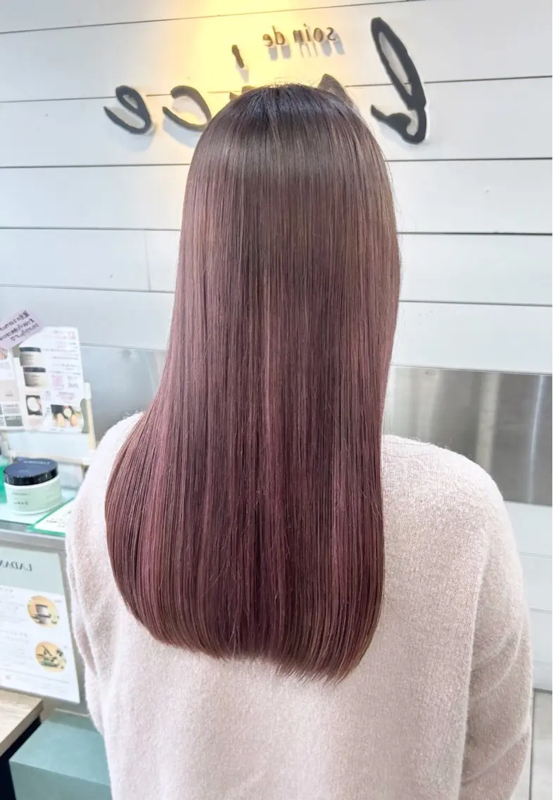 ロング カット ヘアカラー レイヤー/艶髪カラー 森本くるみのヘアスタイル