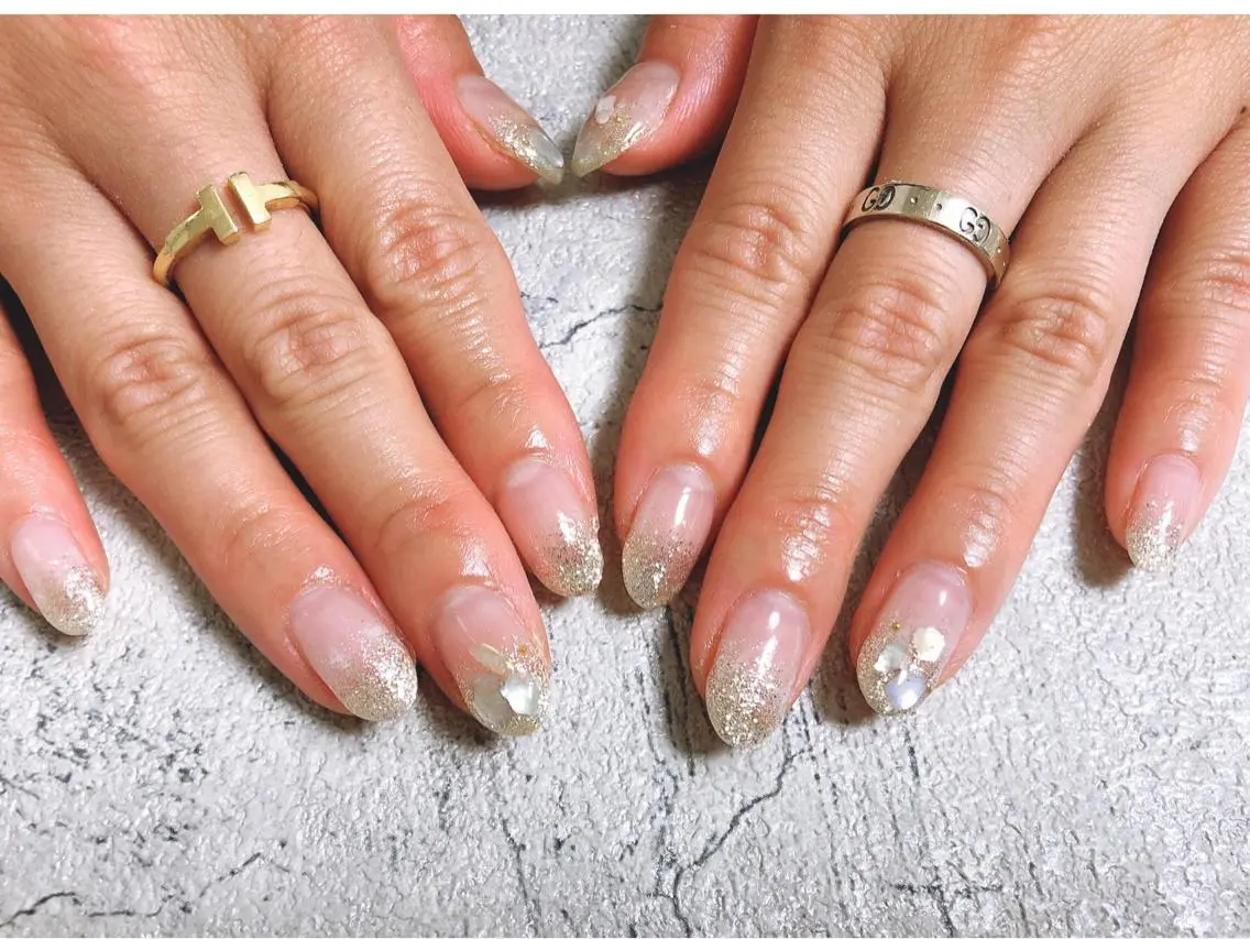 ネイル キラキラネイル ラメ(グリッター) kiki nail &brow二子玉川のネイルデザイン