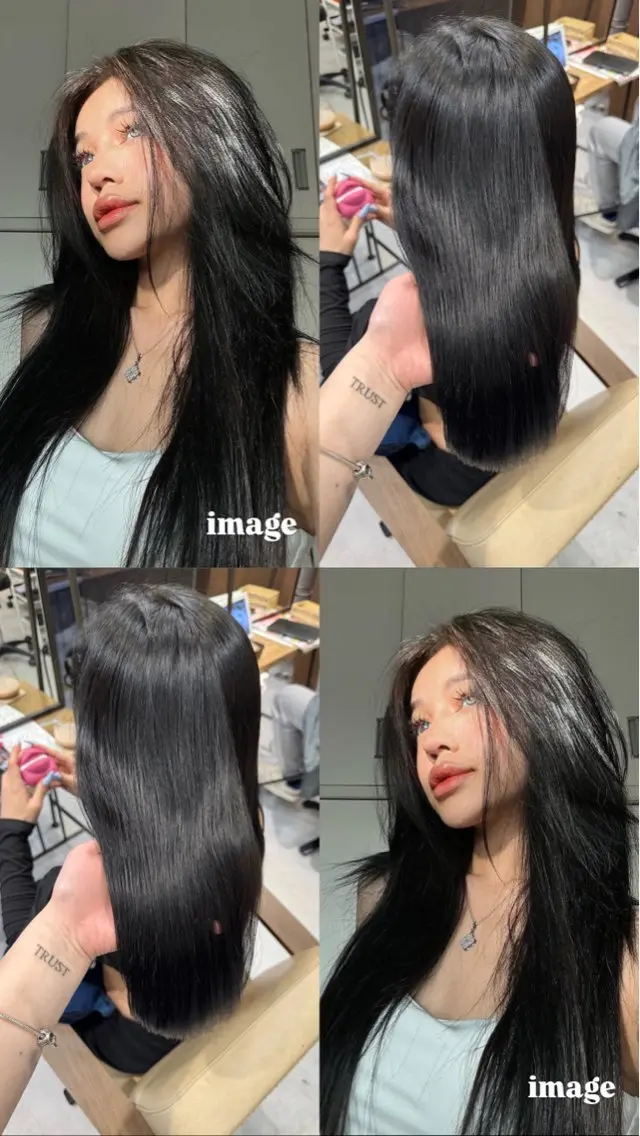 ロング カラー ブリーチなしwカラー /艶カラー/oukaのヘアスタイル