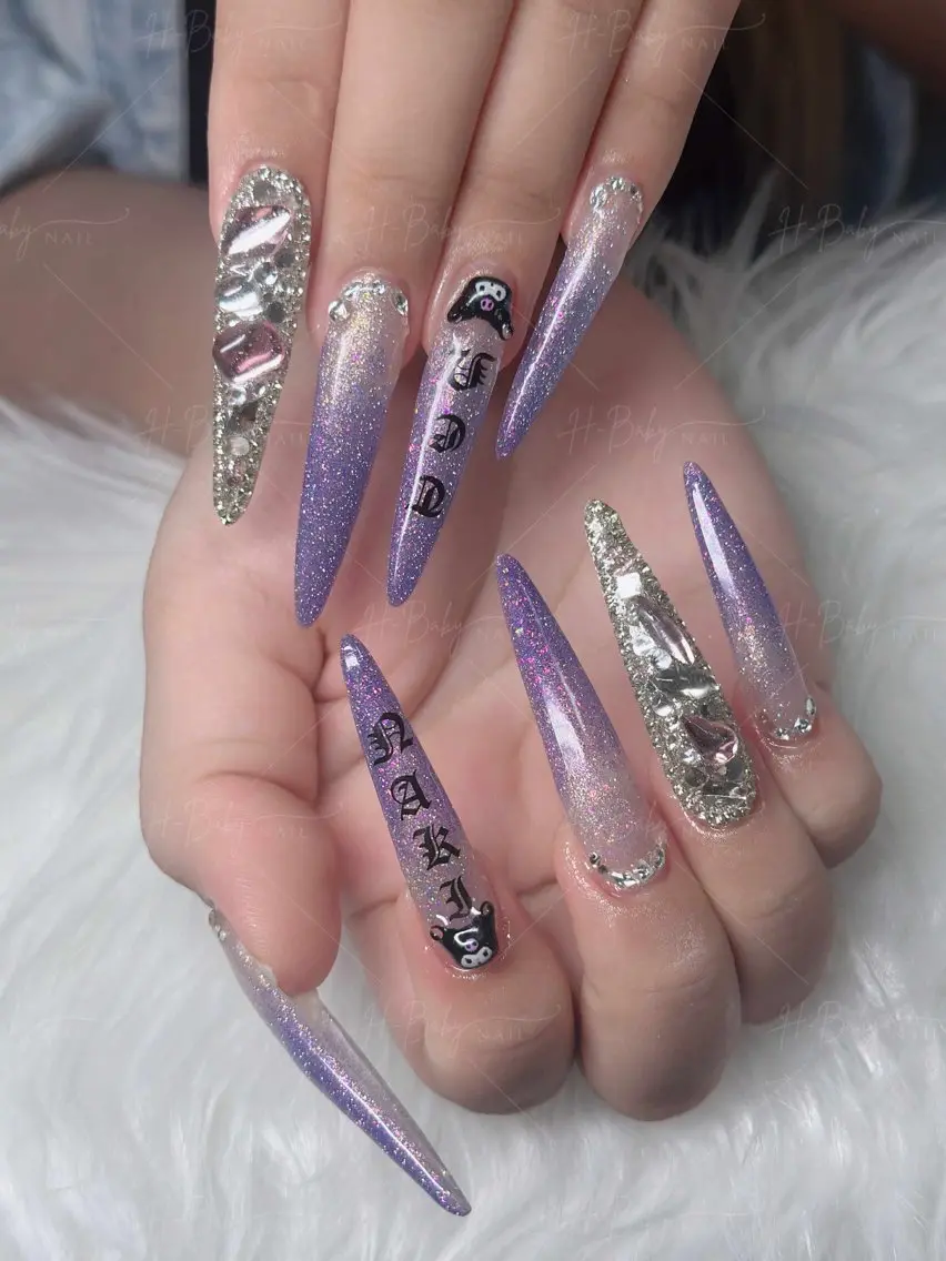 ネイル フレンチネイル ジェルネイル ハロウィン キラキラネイル 韓国ネイル H.baby Nail Salonのネイルデザイン
