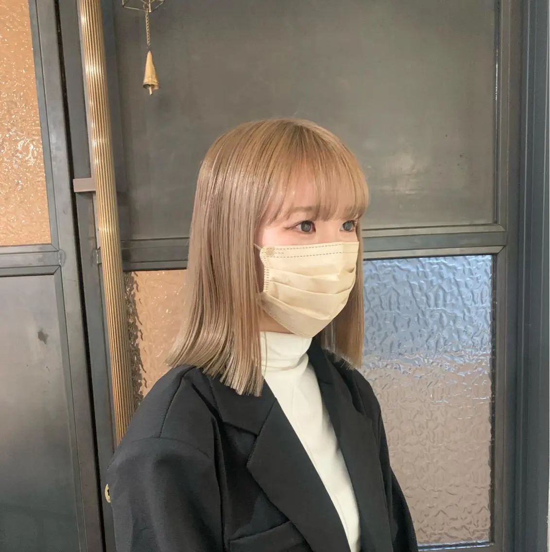 セミロング カラー カット ヘアカラー トリートメント 本間 結衣のヘアスタイル