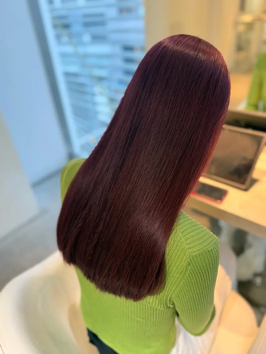 ロング カラー カシス 🦋🫧艶髪カラー 🫧🦋あいりのヘアスタイル