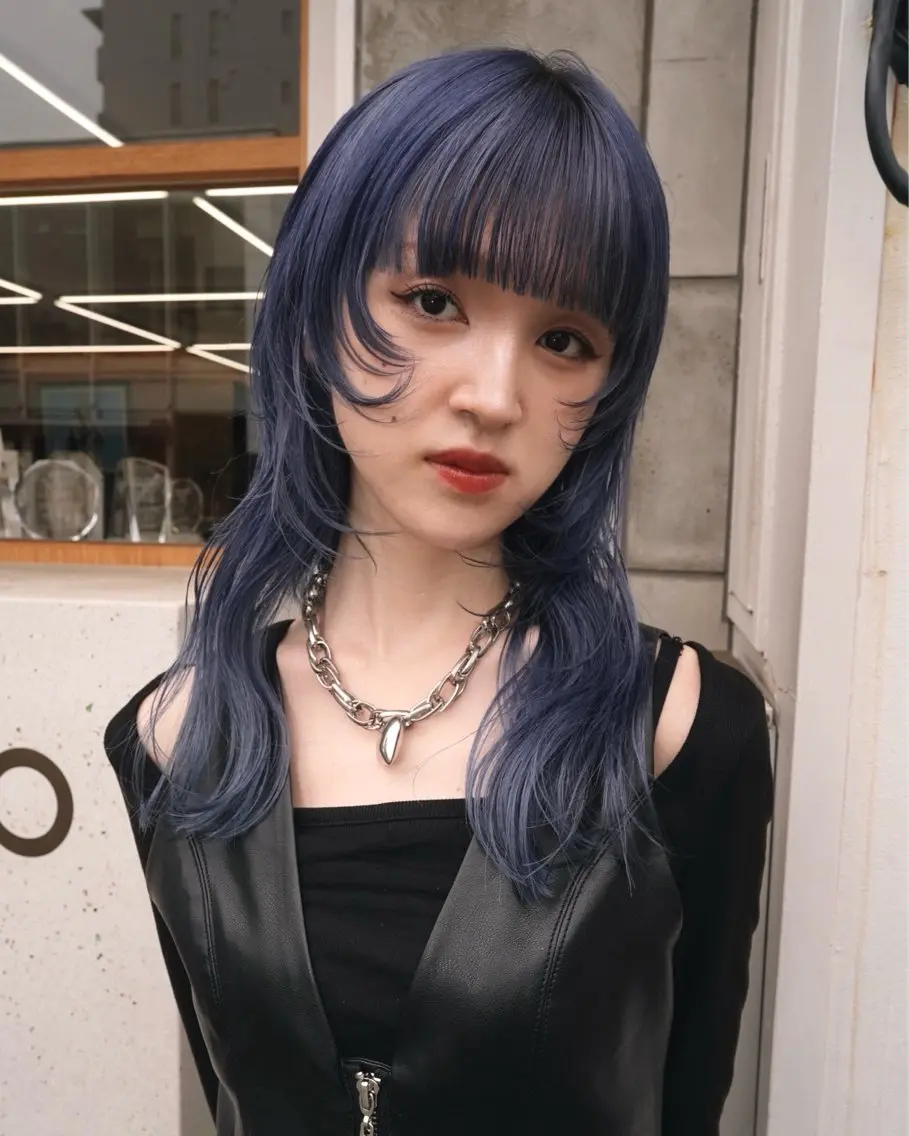 セミロング カラー ハッシュカット カット ヘアカラー トリートメント Kaito🐶 /デザイン/レイヤーのヘアスタイル