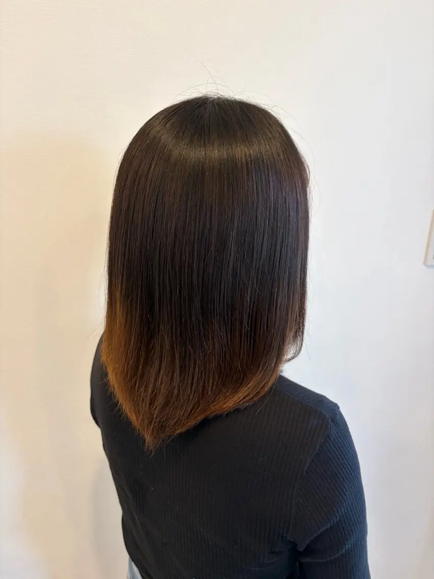 ミディアム 縮毛矯正 村松 音歩のヘアスタイル