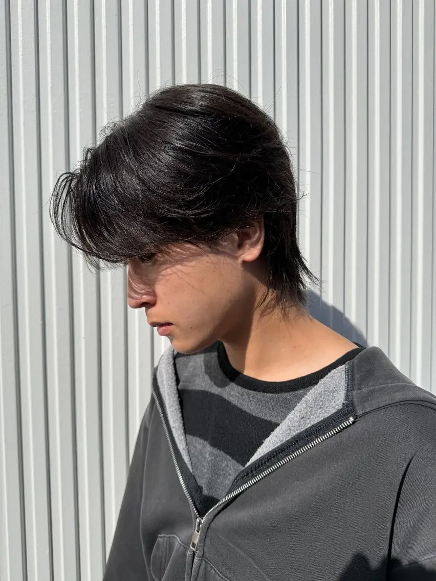 メンズ メンズパーマ メンズウルフカット ウルフカット レイヤー/ハッシュ/ ボブ/縮毛/内藤康太のヘアスタイル