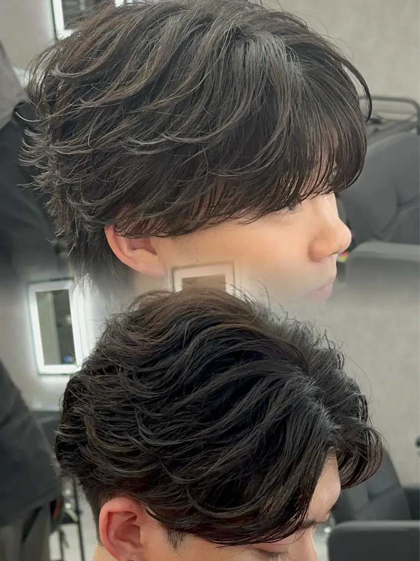 カラー パーマ メンズ メンズパーマ ニュアンスパーマ カット パーマ 札幌メンズ指名 No. 1/光👑のヘアスタイル