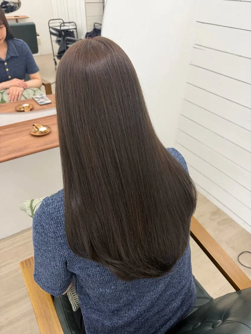 ロング カラー ブラウンカラー グレージュ ヘアカラー 中村 のんのヘアスタイル