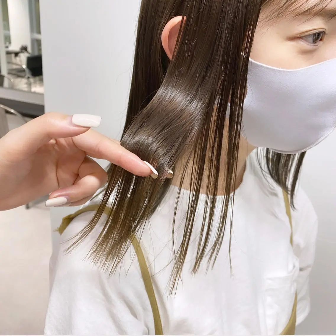 ミディアム カラー カット ヘアカラー マンツーマン半個室 tamuraのヘアスタイル